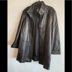 Black Leather coat NEW